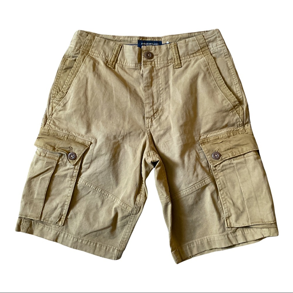 American Eagle Classic 9.5” Length Cargo Shorts Tan Brown Size 28